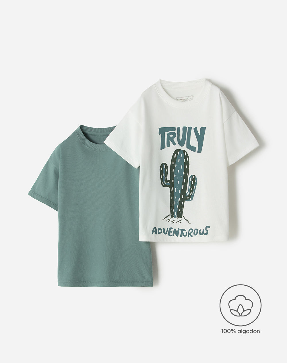 2 camisetas regular fit manga corta surtida