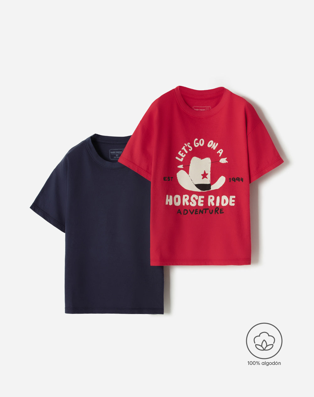 2 camisetas regular fit manga corta surtida