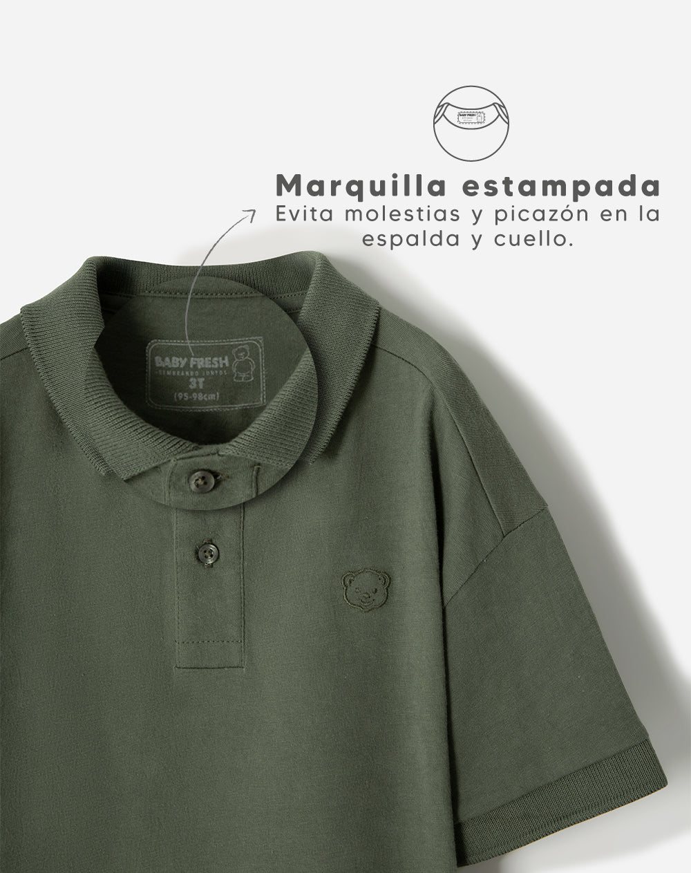 Polo oversized fit verde militar