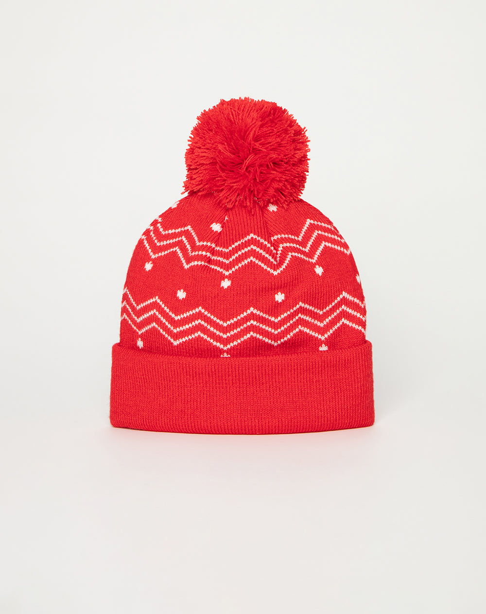 Gorro rojo estampado