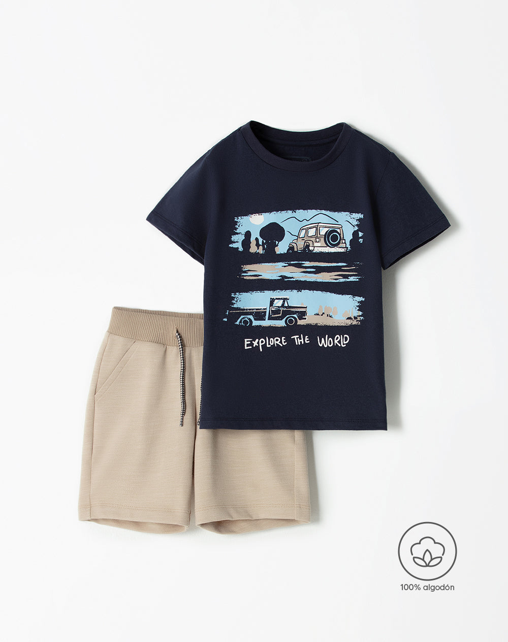 Conjunto niño camiseta + short algodón
