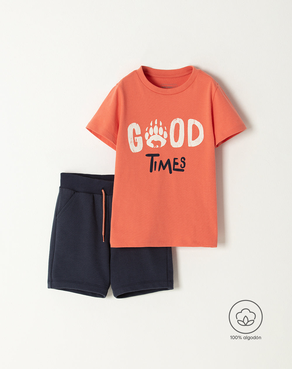 Conjunto niño camiseta + short algodón