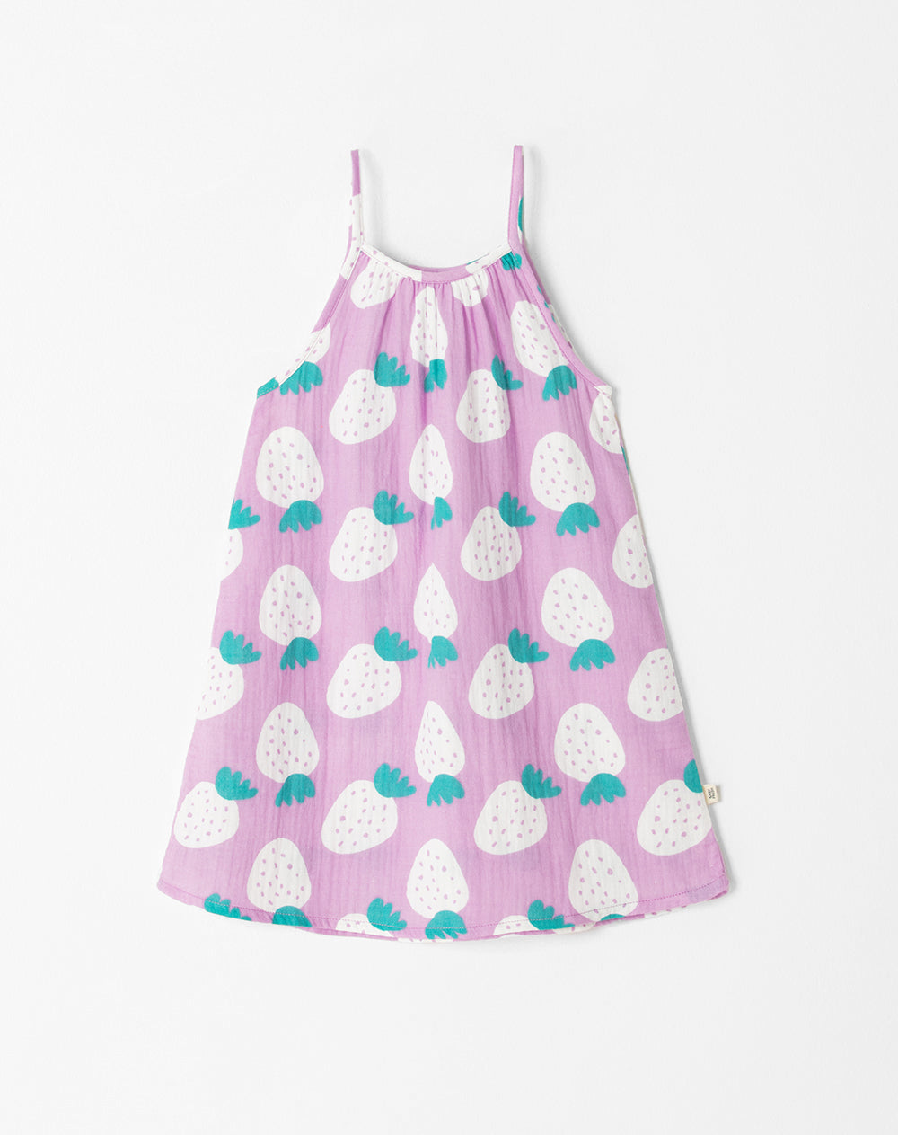 Vestido largo lila estampado