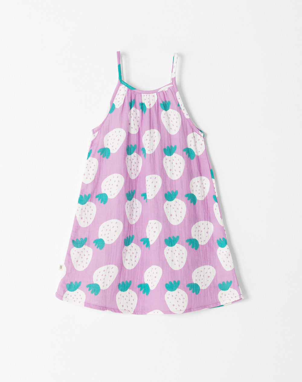 Vestido largo lila estampado