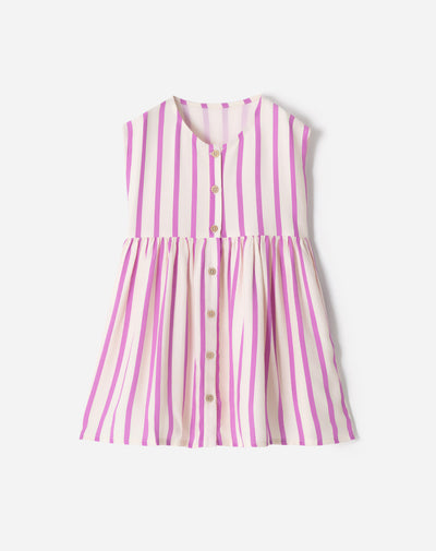 Vestido midi rayas niña