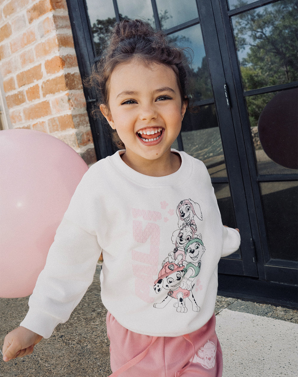 Buzo oversize Paw Patrol crema niña