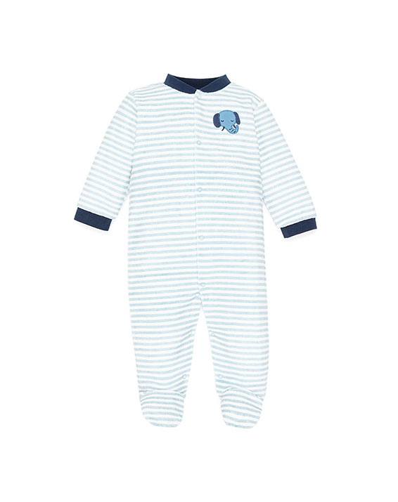 Juego De Pijama Para Bebé 0 - 3 MESES azul-claro