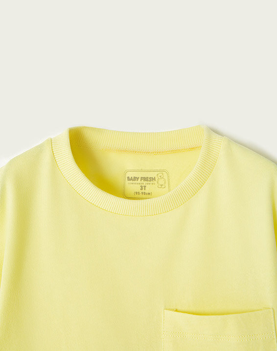 Camiseta estampada con sol amarilla bebé niña